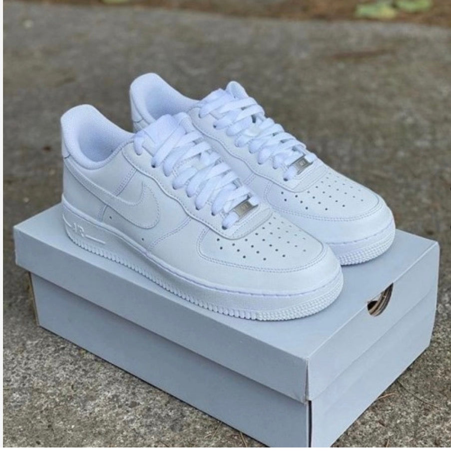 Nike Airforce 1 White Pure Leather UA Quality- full accessories