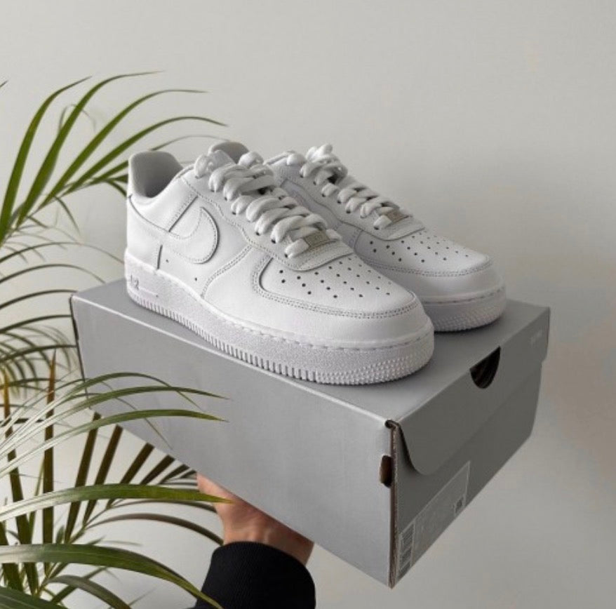 Nike Airforce 1 White Pure Leather UA Quality- full accessories