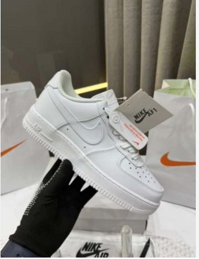 Nike Airforce 1 White Pure Leather UA Quality- full accessories
